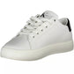 Chic White Lace-Up Sneakers with Contrasting Details