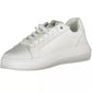 Elegant White Lace-Up Sport Sneakers