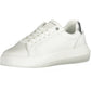 Chic White Contrasting Lace-Up Sneakers