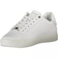 Sleek White Lace-Up Sports Sneakers