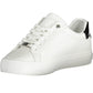 Chic White Lace-Up Sneakers with Contrasting Details