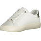 Elegant White Contrast Lace-Up Sneakers