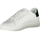 Chic White Nylon Sneakers with Logo Detail