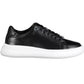 Sleek Black Contrasting Lace-Up Sneakers