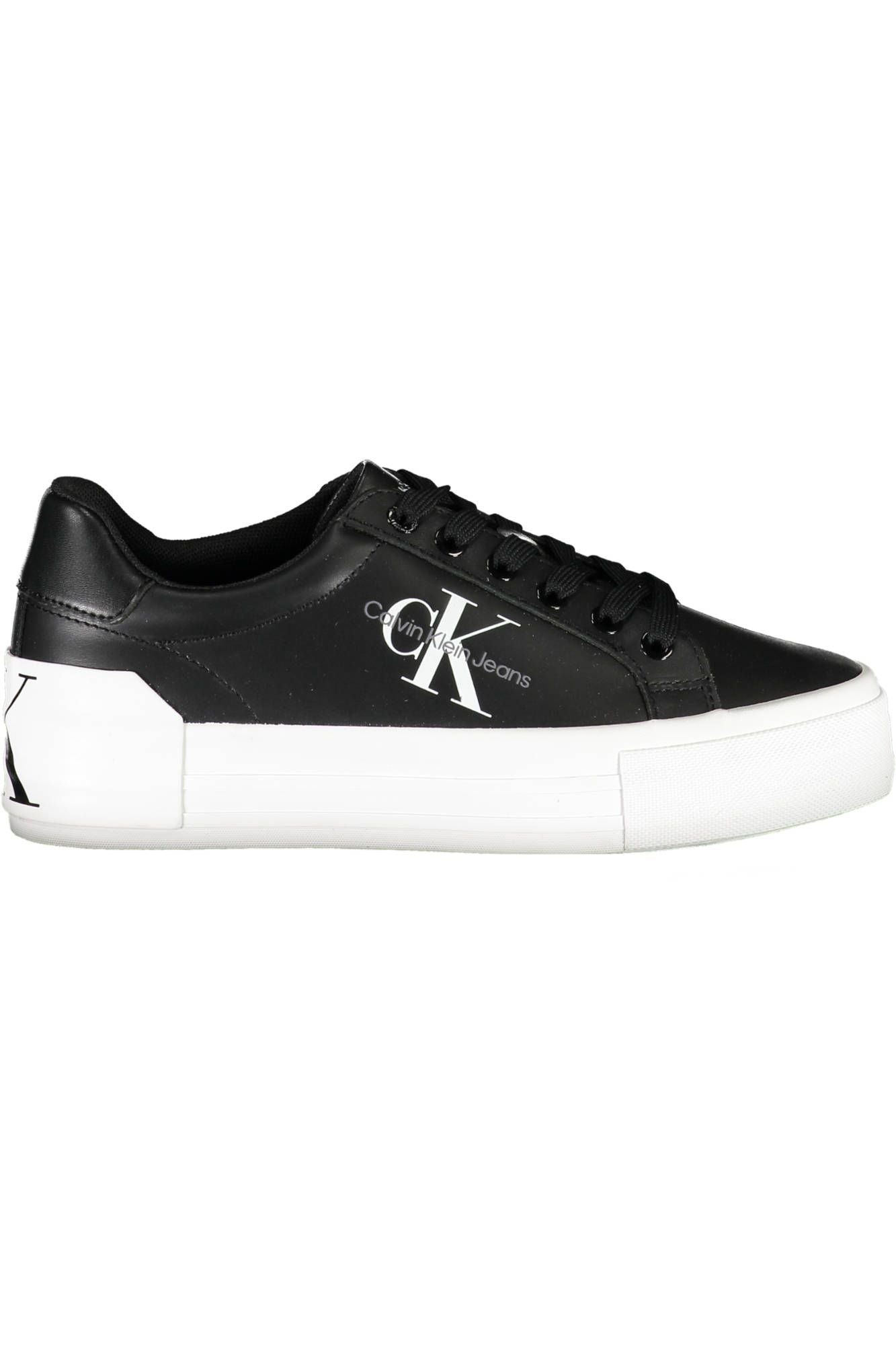 Eco-Chic Black Sneakers with Bold Contrasts