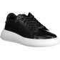 Sleek Black Contrasting Lace-Up Sneakers