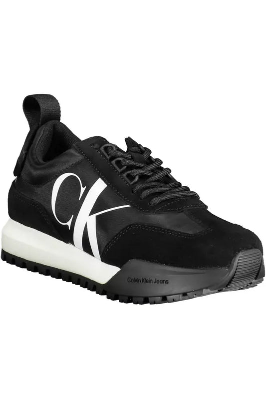 Sleek Black Eco-Conscious Sneakers