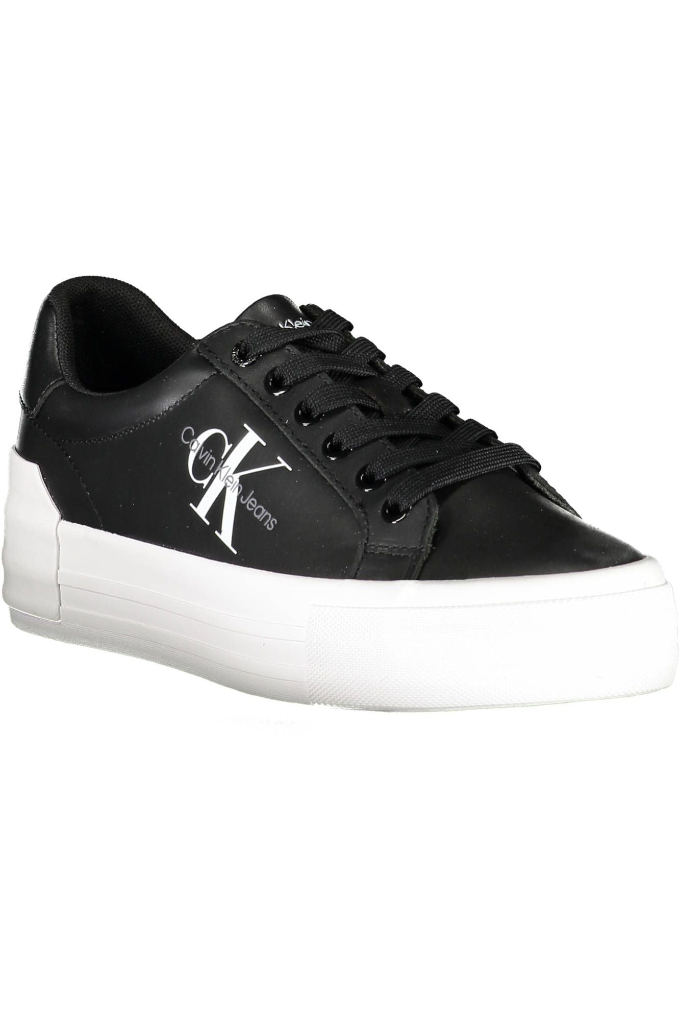 Eco-Chic Black Sneakers with Bold Contrasts