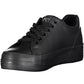 Eco-Conscious Lace-Up Sneakers in Sleek Black