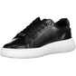 Sleek Black Contrasting Lace-Up Sneakers