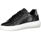 Sleek Black Lace-Up Sneakers with Contrasting Details