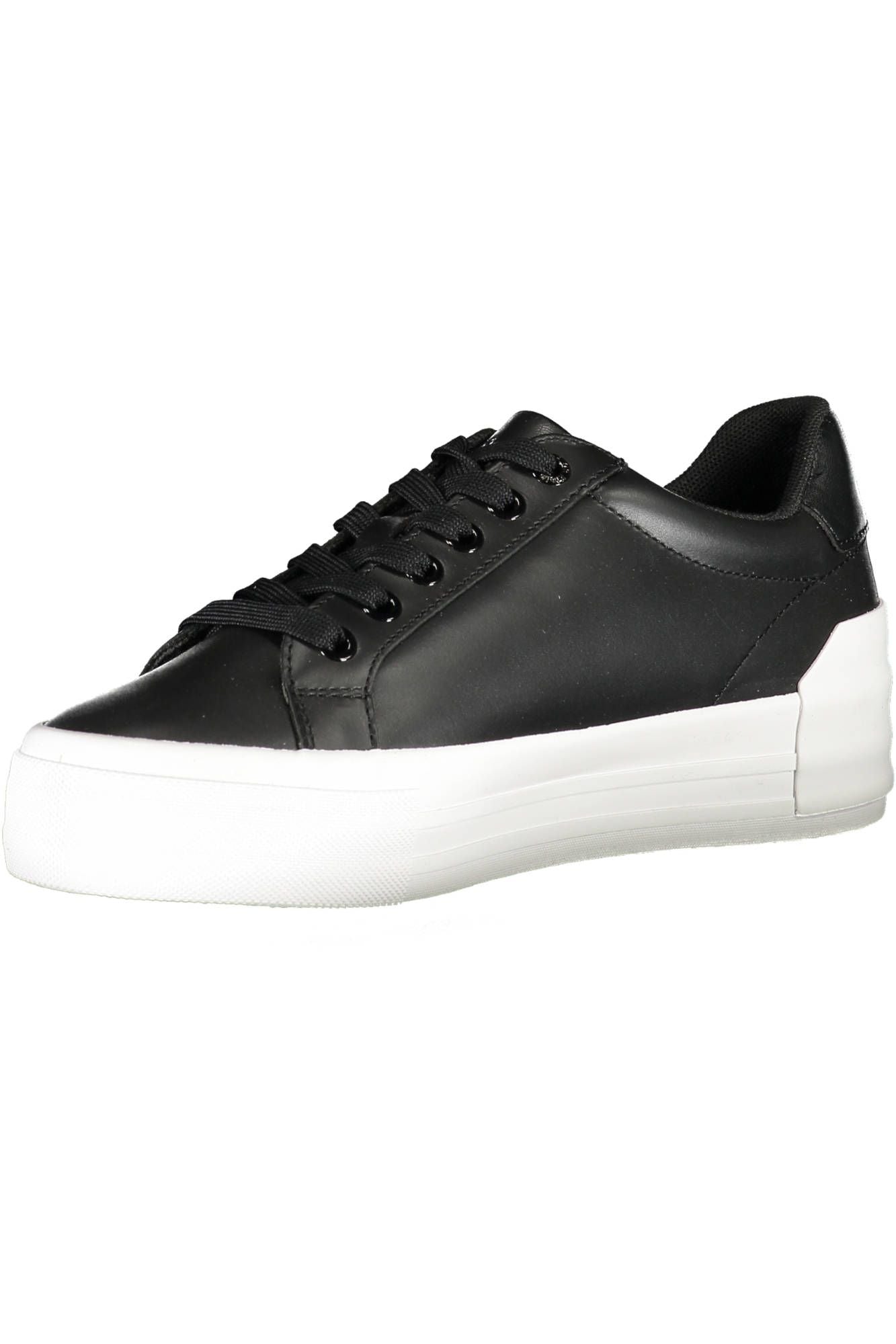 Eco-Chic Black Sneakers with Bold Contrasts