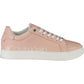 Chic Pink Lace-up Sneakers with Logo Accents