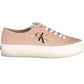 Chic Pink Platform Sneakers with Contrasting Details