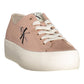 Chic Pink Platform Sneakers with Contrasting Details