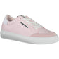 Chic Pink Polyester Sneakers with Logo Detail