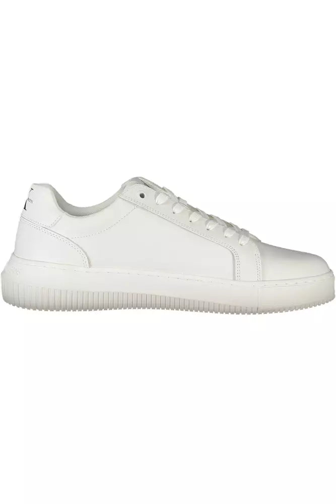 Sleek White Contrast Sneakers with Eco-Conscious Appeal