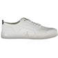 Eco-Conscious White Sneakers with Logo Accents
