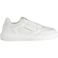 Sleek White Lace-Up Sport Sneakers