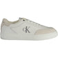 Sleek White Sports Sneakers with Embroidery