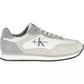 Sleek White Lace-Up Sneakers with Bold Accents