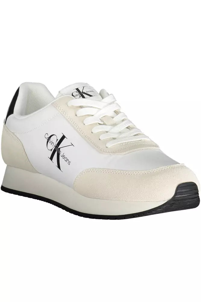 Eco-Conscious White Sneakers with Contrasting Accents