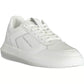 Sleek White Lace-Up Sport Sneakers