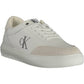 Sleek White Sports Sneakers with Embroidery