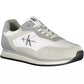 Sleek White Lace-Up Sneakers with Bold Accents