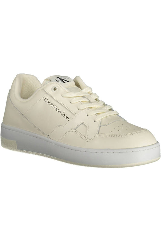 Eco-Conscious White Sneakers with Logo Detail