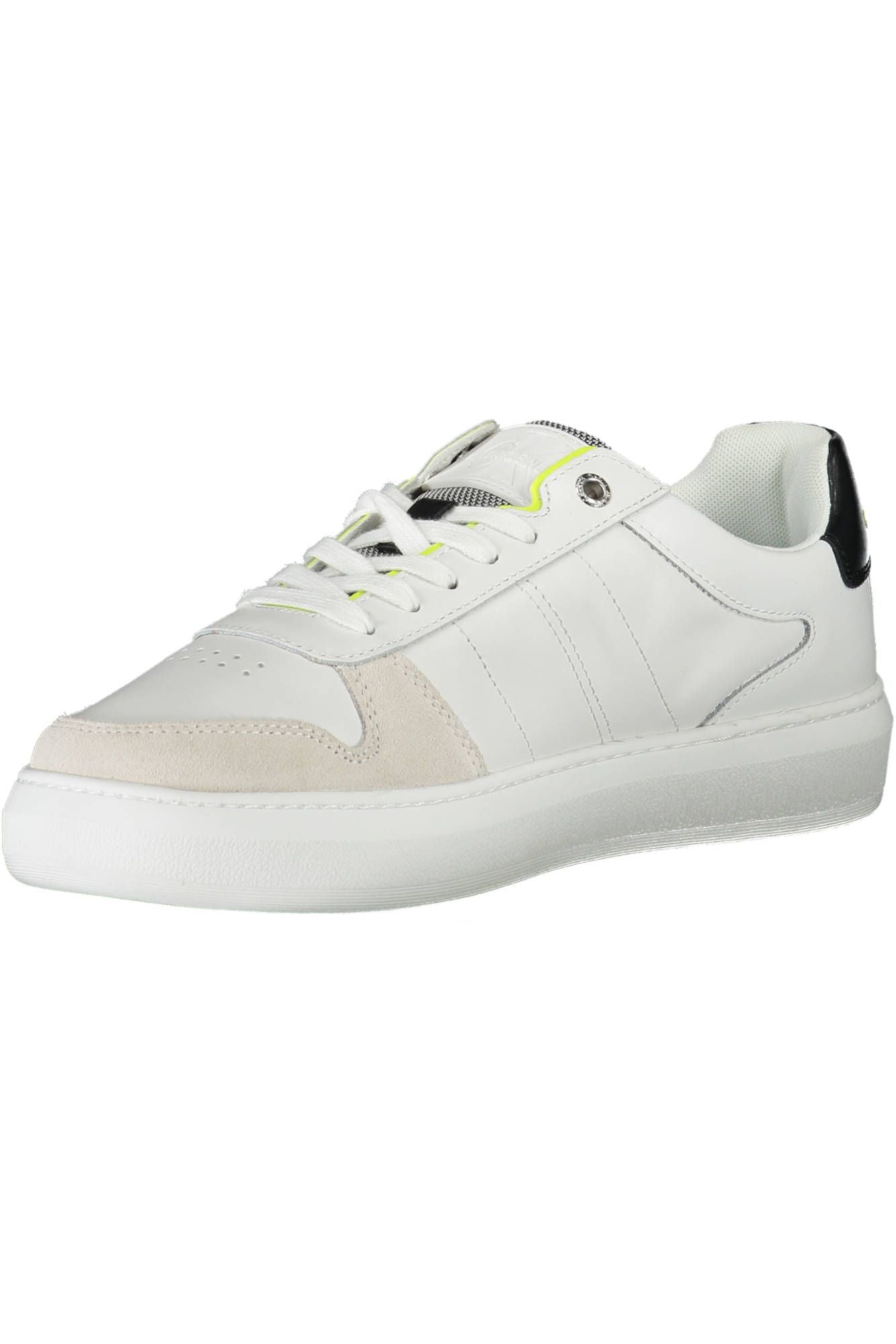 Sleek White Sports Sneakers with Contrasting Accents