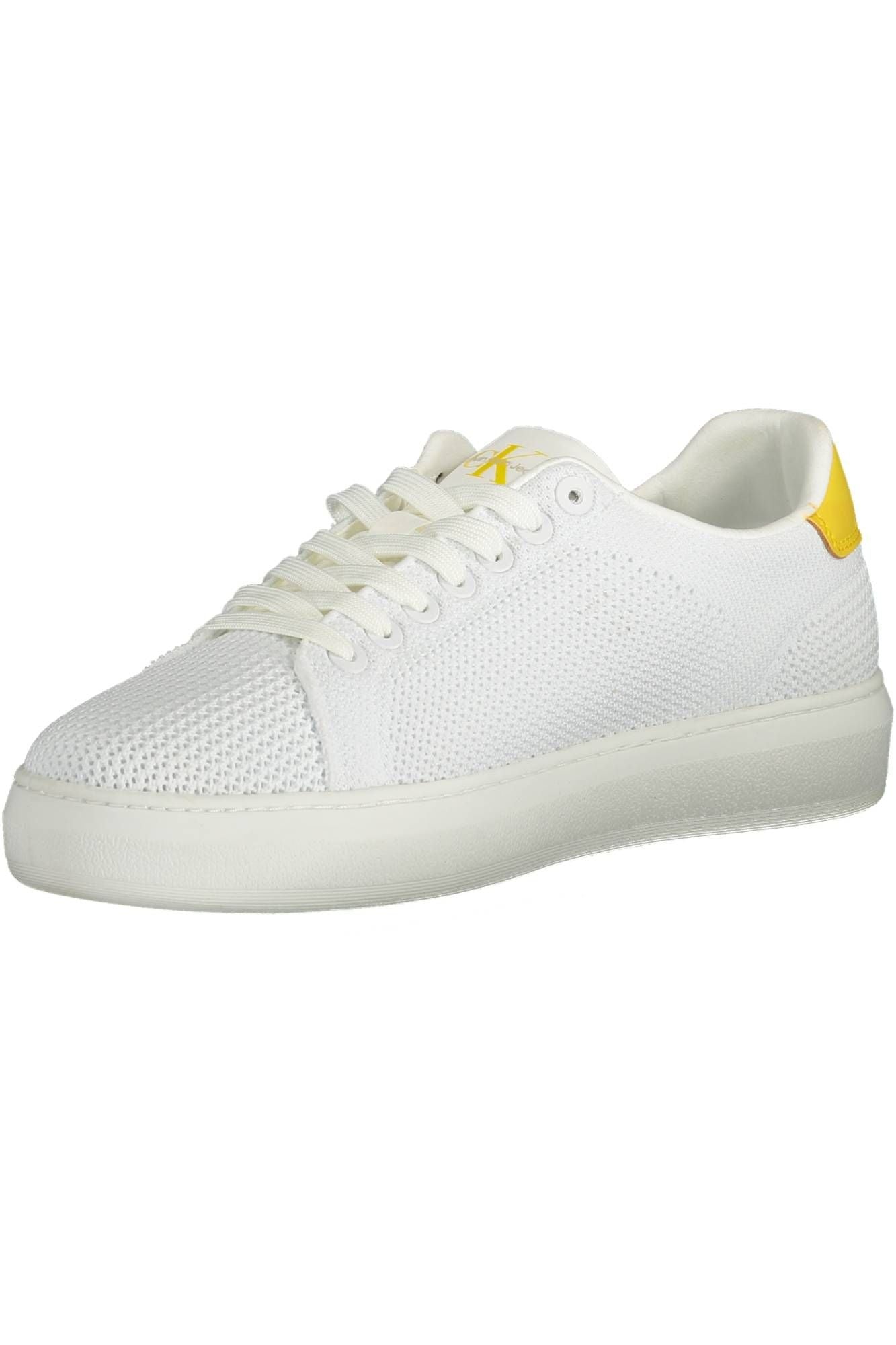 Sleek White Sporty Sneakers with Contrasting Details