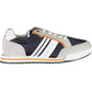 Sleek Blue Sports Sneakers with Contrast Details