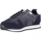 Sleek Blue Lace-Up Sport Sneakers with Contrast Sole