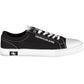 Elegant Black Cotton Sneakers with Logo