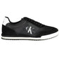 Sleek Sporty Lace-up Sneakers in Black