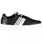 Sleek Black Sports Sneakers with Contrasting Accents