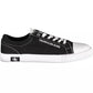 Elegant Black Sneakers with Contrasting Sole