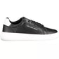 Sleek Black Sporty Sneakers with Contrasting Detail