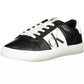 Sleek Black Lace-Up Sneakers with Logo Detail