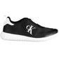 Sleek Black Recycled Sports Sneakers
