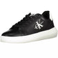 Eco-Conscious Black Sneakers with Logo Accent