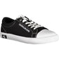 Elegant Black Cotton Sneakers with Logo