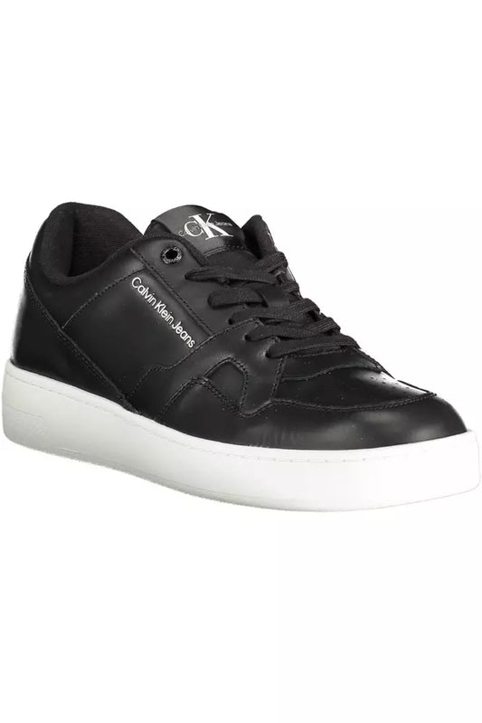 Eco-Conscious Black Sneakers with Logo Detail