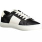 Sleek Black Lace-Up Sneakers with Logo Detail