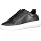 Sleek Black Sporty Sneakers with Contrasting Detail