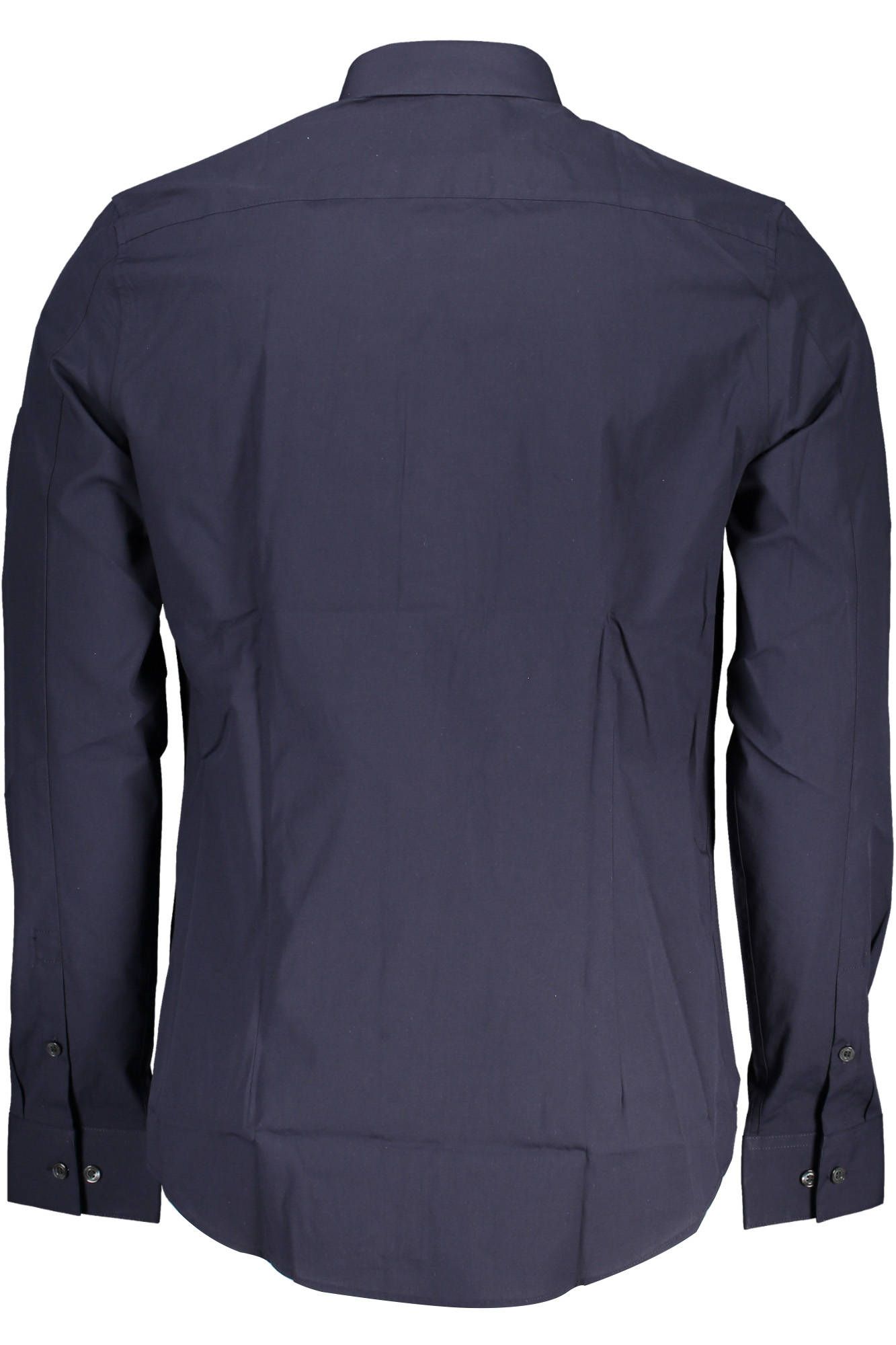 Sleek Blue Slim Fit Italian Collar Shirt