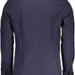 Elegant Slim Fit Blue Cotton Shirt