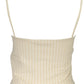 Chic Beige Embroidered Tank Top with Contrasting Details