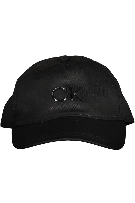 Sleek Black Visor Cap with Logo Accent